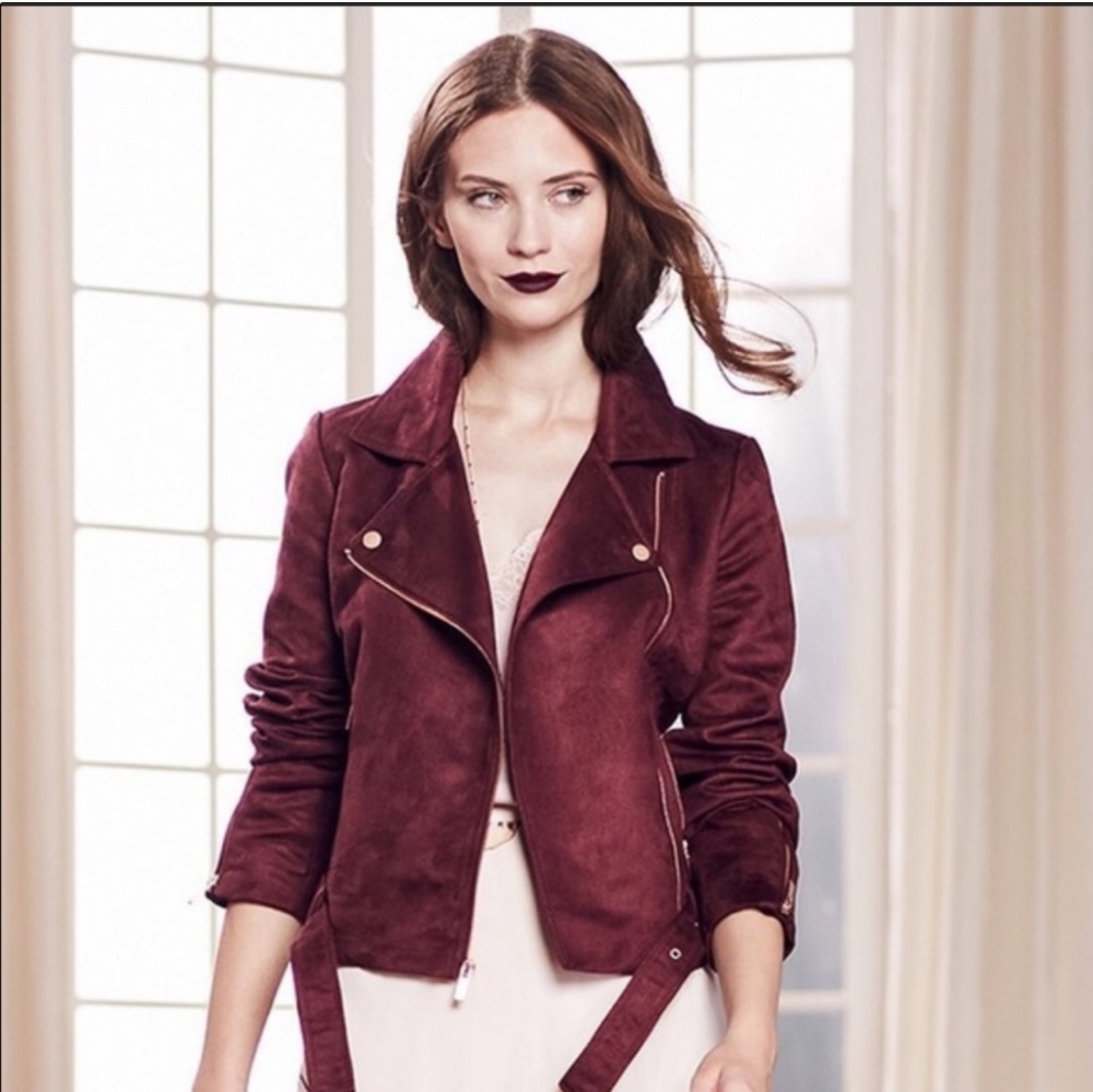 Lauren Conrad Maroon suede Jacket